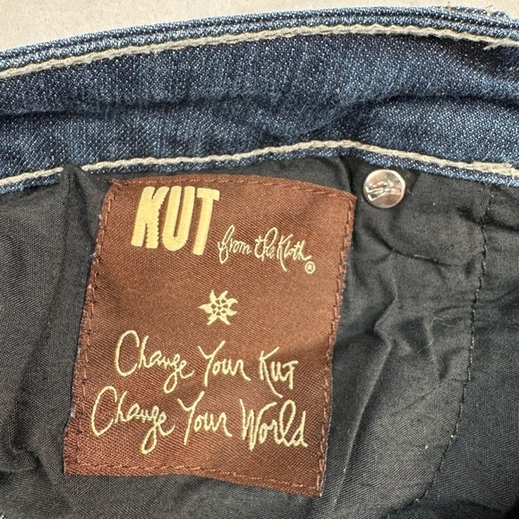 Kut From The Kloth Bermuda Jean Shorts Womens Size 4 Dark Wash - Picture 4 of 10